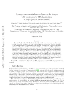 Heterogeneous multireference alignment for images with application to
  2-D classification in single particle reconstruction