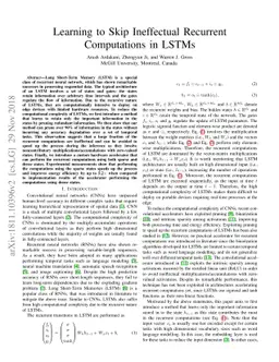 Learning to Skip Ineffectual Recurrent Computations in LSTMs