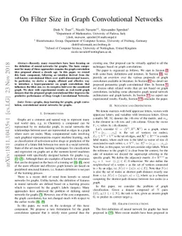 On Filter Size in Graph Convolutional Networks