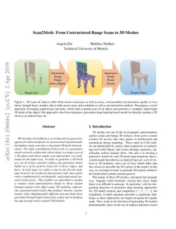 Scan2Mesh: From Unstructured Range Scans to 3D Meshes