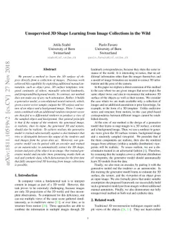 Unsupervised 3D Shape Learning from Image Collections in the Wild