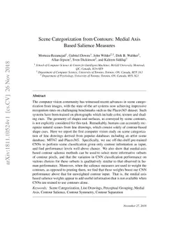 Scene Categorization from Contours: Medial Axis Based Salience Measures