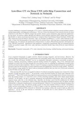 Low-Dose CT via Deep CNN with Skip Connection and Network in Network