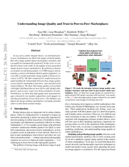 Understanding Image Quality and Trust in Peer-to-Peer Marketplaces