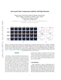 Adversarial Video Compression Guided by Soft Edge Detection
