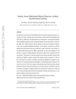 Quality-Aware Multimodal Saliency Detection via Deep Reinforcement
  Learning