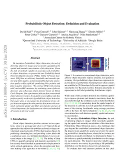 Probabilistic Object Detection: Definition and Evaluation