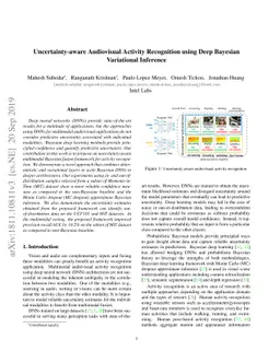 Uncertainty aware audiovisual activity recognition using deep Bayesian
  variational inference