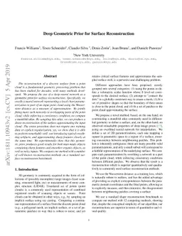 Deep Geometric Prior for Surface Reconstruction