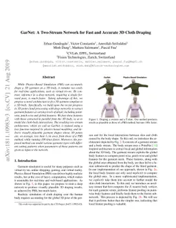 GarNet: A Two-Stream Network for Fast and Accurate 3D Cloth Draping