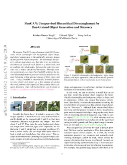 FineGAN: Unsupervised Hierarchical Disentanglement for Fine-Grained
  Object Generation and Discovery