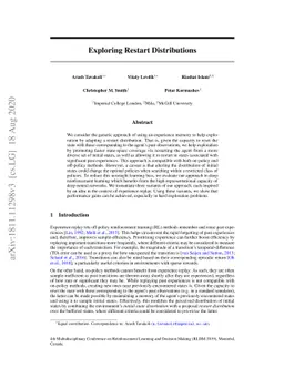 Exploring Restart Distributions