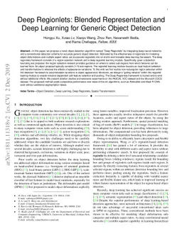 Deep Regionlets: Blended Representation and Deep Learning for Generic
  Object Detection