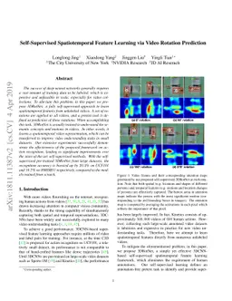 Self-Supervised Spatiotemporal Feature Learning via Video Rotation
  Prediction