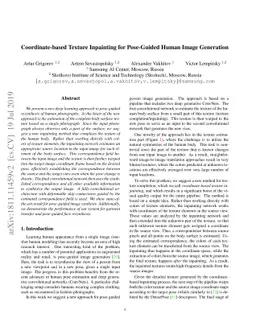 Coordinate-based Texture Inpainting for Pose-Guided Image Generation