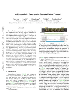Multi-granularity Generator for Temporal Action Proposal