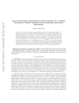Local polynomial estimation of the intensity of a doubly stochastic
  Poisson process with bandwidth selection procedure