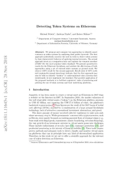 Detecting Token Systems on Ethereum