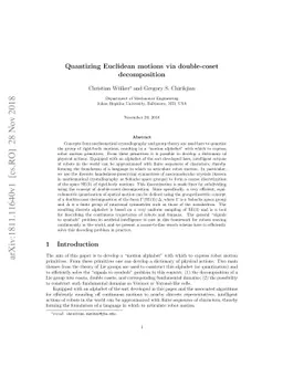 Quantizing Euclidean motions via double-coset decomposition