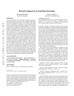 Racial categories in machine learning