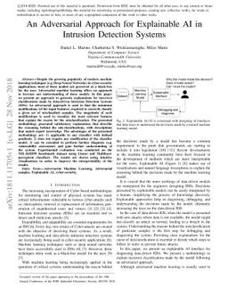 An Adversarial Approach for Explainable AI in Intrusion Detection
  Systems
