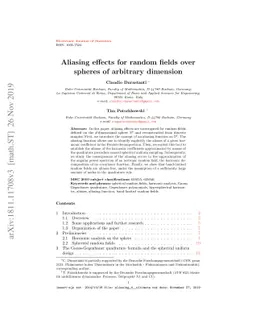 Aliasing effects for random fields over spheres of arbitrary dimension