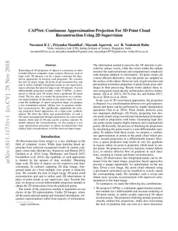 CAPNet: Continuous Approximation Projection For 3D Point Cloud
  Reconstruction Using 2D Supervision