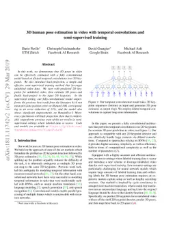 3D human pose estimation in video with temporal convolutions and
  semi-supervised training
