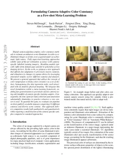 Formulating Camera-Adaptive Color Constancy as a Few-shot Meta-Learning
  Problem