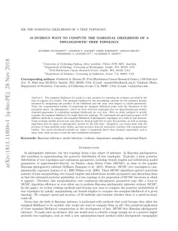 19 dubious ways to compute the marginal likelihood of a phylogenetic
  tree topology