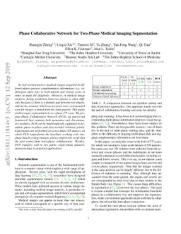 Phase Collaborative Network for Two-Phase Medical Image Segmentation
