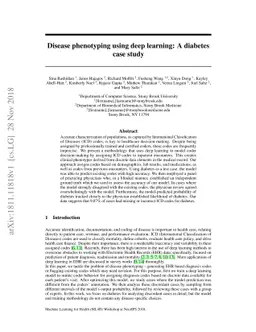 Disease phenotyping using deep learning: A diabetes case study