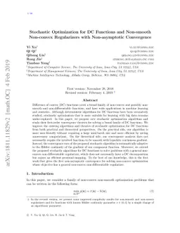 Stochastic Optimization for DC Functions and Non-smooth Non-convex
  Regularizers with Non-asymptotic Convergence