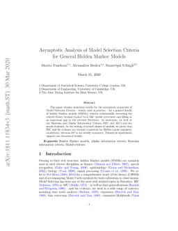 Asymptotic Analysis of Model Selection Criteria for General Hidden
  Markov Models