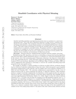 Manifold Coordinates with Physical Meaning