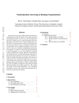 Visual Question Answering as Reading Comprehension