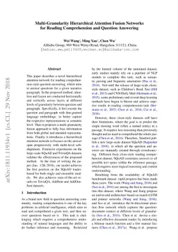 Multi-granularity hierarchical attention fusion networks for reading
  comprehension and question answering