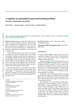 A snapshot on nonstandard supervised learning problems: taxonomy,
  relationships and methods