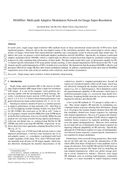 MAMNet: Multi-path Adaptive Modulation Network for Image
  Super-Resolution