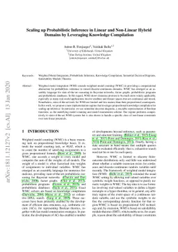 Scaling up Probabilistic Inference in Linear and Non-Linear Hybrid
  Domains by Leveraging Knowledge Compilation