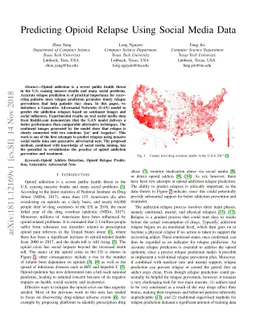 Predicting Opioid Relapse Using Social Media Data