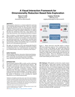 A Visual Interaction Framework for Dimensionality Reduction Based Data
  Exploration