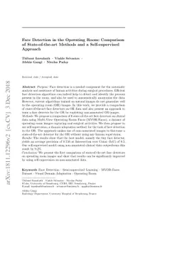Face Detection in the Operating Room: Comparison of State-of-the-art
  Methods and a Self-supervised Approach