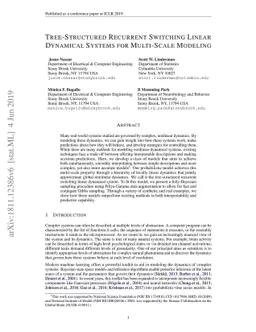 Tree-Structured Recurrent Switching Linear Dynamical Systems for
  Multi-Scale Modeling