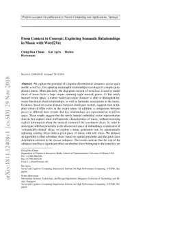 From Context to Concept: Exploring Semantic Relationships in Music with
  Word2Vec