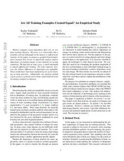 Are All Training Examples Created Equal? An Empirical Study