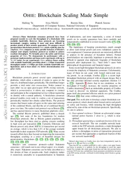 OHIE: Blockchain Scaling Made Simple