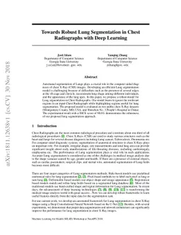 Towards Robust Lung Segmentation in Chest Radiographs with Deep Learning