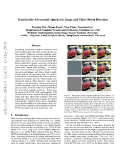 Transferable Adversarial Attacks for Image and Video Object Detection