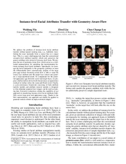 Instance-level Facial Attributes Transfer with Geometry-Aware Flow